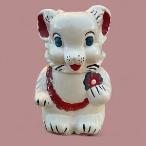 Vintage 1940s Ceramic Teddy Bear/Mouse Cookie Jar-Royal Ware - Kitschy Decor